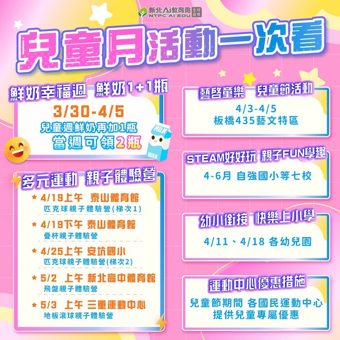 兒童月鮮奶再加一