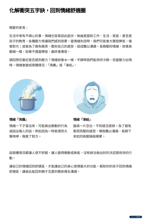 回到情緒舒適圈1